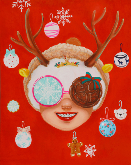 sealed smile_Christmas. 2013. 장지에 채색. 90x72cm.jpg